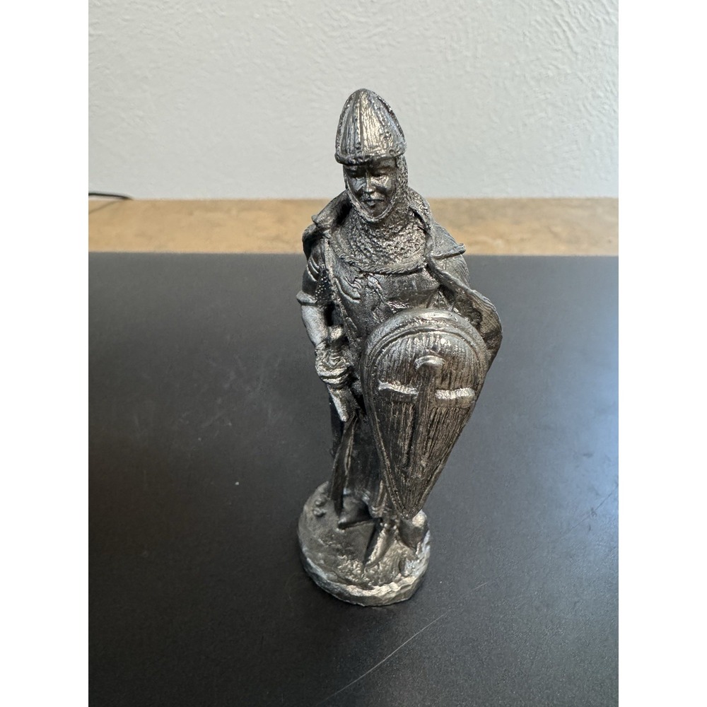 Pewter Figure Michael Ricker  Man With Sword And Shield 1992